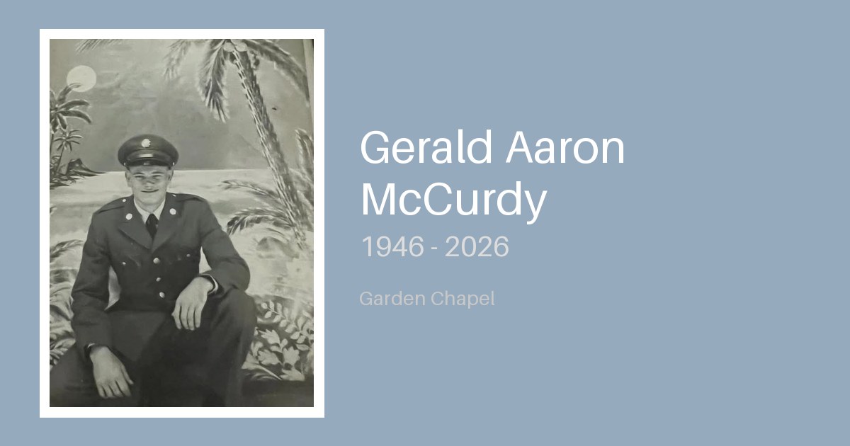 Gerald Aaron McCurdy - Bunker Family Funerals