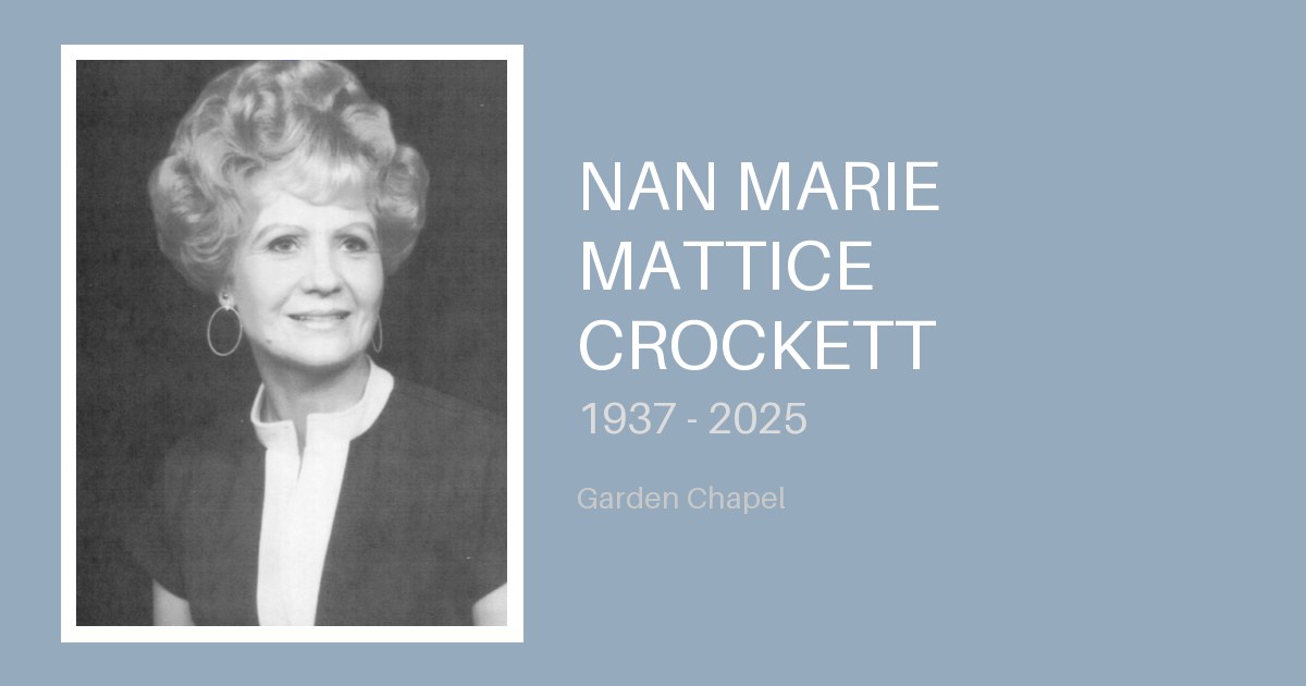 NAN MARIE MATTICE CROCKETT - Bunker Family Funerals